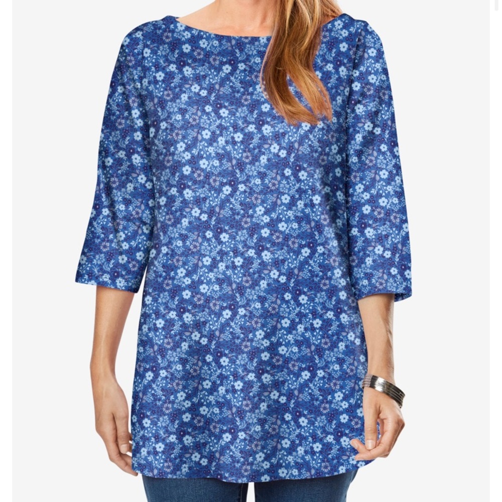 3 for $25- NWT Woman Within Floral Shirt sz 1X